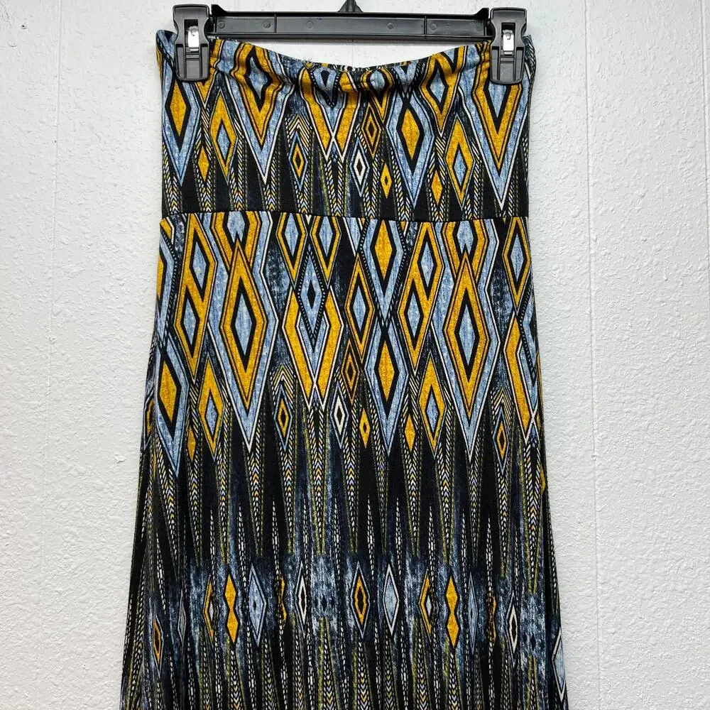 Dna Couture Maxi Skirt Womens Medium Dark Forest Boho Tribal Hippie Party Event